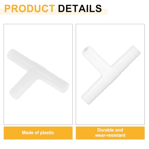 uxcell 20Pcs Aquarium Air Valve Connector, 3 Way Plastic Inline Tubing Non-return Valves for 8mm ID Airline Tubing Fish Tank Pond Air Line, White - color: White, size: 8mm