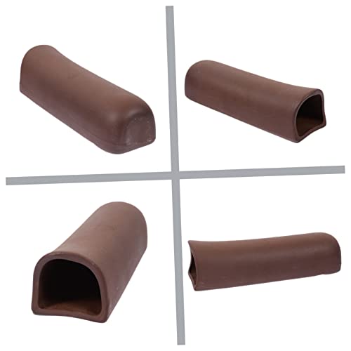 Aquarium Ceramic Tunnel Cave Hideaway Shrimp Habitat Breeding Tube Decoration for Fish Tank Unique Ornamental Shelter for Betta and