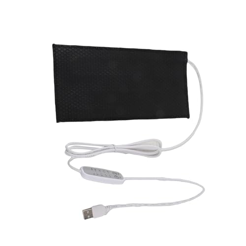Reptile Heating Pad DC 5V Under Tank Terrarium with Temperature Control USB Power Safety 4 Gear Adjustment Reptile Heat Mat for Turtle Tortoise Snakes Lizard Gecko (20x25cm) - size: 20x25cm