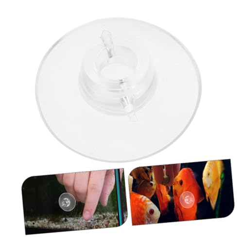 UPKOCH 20 Pcs Fish Tank Suction Cups with Adjustable Zip Ties for Binding Moss Airline Tubing and Decorations Durable High Transparency Aquarium Plant Holders
