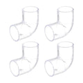 uxcell 4Pcs Clear Elbow Fitting, 25mm/0.98" 2 Way Acrylic Elbow 90 Degree L-Shaped Pipe Fitting Adapter for Connecting Water Pipes