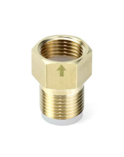 QWORK Brass One-way Check Valve, 1/2 inch Male G Thread to 1/2 inch Female G Thread - Backflow Preventer for Water Tower, Water Heater, Toilet, 2 Pack