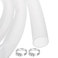 MECCANIXITY 3.3ft Clear Silicone Rubber Tubing 1 1/2" ID 1 3/4" OD Plastic Tube Flexible Air Hose for Brewing, Wine Making, Pump Siphon, 38.1mm x 44.6mm, with 2pcs Clamps - color: Clear, size: 1 1/2" x 1 3/4"