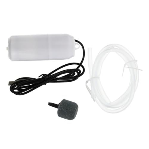 Mikikit USB Charging Small Aquarium Oxygen Pump Pump for Fish Tank Aeration Convenient Operation Lightweight Design High Grade Material for Safe Use