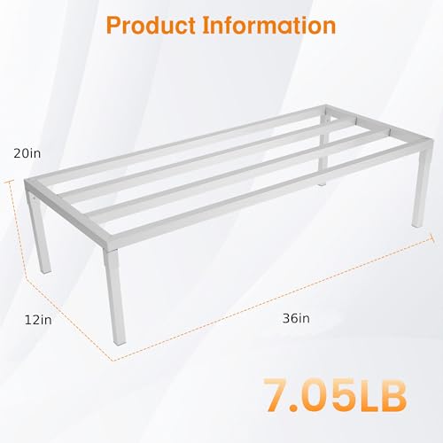 Aluminum Dunnage Rack, Storage in Restaurant, Versatile for Industrial, Commercial & Home Storage Dunnage,Dry Brine Rack 12"x20"x36" - size: 36 IN