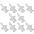 MEETOOT 10pcs Female Luer Lock 1/4" Polycarbonate Hose Barb Adapter for Laboratory Biochemical/Analytical Instruments, Food Machinery and Aquarium Equipment - size: 1/4Inch