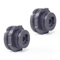 ChillWaves PVC Bulkhead Fitting 1-1/4" Double Thread Connector Adapter with Plugs for Water Tank, Aquariums, Rain barrels(2-PACK) - size: 1-1/4 INCH, style: Bulkhead Fitting + Plug