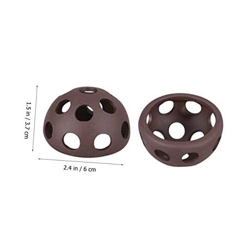 IMIKEYA 2pcs Porous Ceramic Shrimp Nest for Fish Tanks Durable Hemisphere Breeding House for Underwater Decor and Shelter Shrimp Hideout and Egg Collector