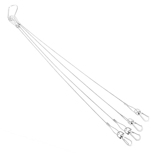304 Stainless Steel Plant Hanger 35.5 cm Adjustable Steel Wire for LED Plant Growth Lamps Aquarium Fish Tank Lamps Indoor Plant Suspension Racks (Heavy-Duty Lamp Racks) 1PCS