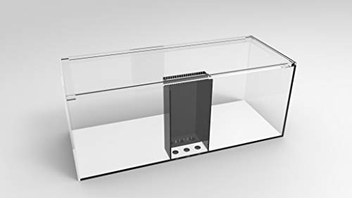 Empire USA - 150 Gallon Starfire Glass Aquarium 60x24x24 Inch, 12mm Eurobraced Fish Tank with Built-in Overflow Box, Rimless Low Iron Glass Aquarium for Freshwater & Saltwater Aquascaping