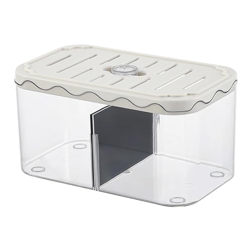 Aquarium Breeding Box, Small Aquarium, Multifunctional Table Decoration, Acclimation and Breeding Box for Clownfish, White