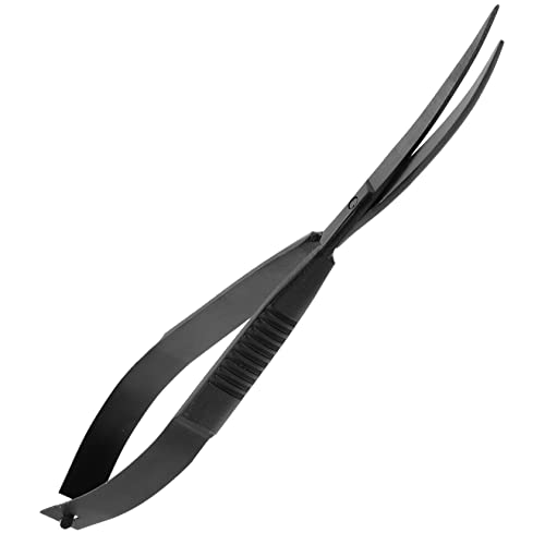 Garneck Aquarium Plant Scissor Tool Ergonomic Spring Scissors for Underwater Plant Trimming Portable Aquascaping Tool for Fish Tank Maintenance Durable Design