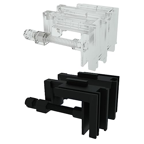 Veemoon 2pcs Multifunction Acrylic Hose Holder Clips for Aquarium Easy to Install Organize Cables and Tubing for Fish Tanks