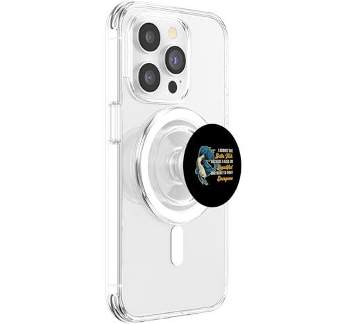 Betta Fish Because Fish Lover Aquarium Vintage Betta Fish PopSockets PopGrip for MagSafe - style: Magnetic PopGrip