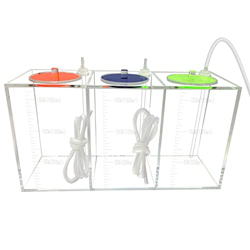Dosing Container with Pump, Reservoir, Tubing Hose - 4500ml - size: 4500ml(blue orange and green lid)