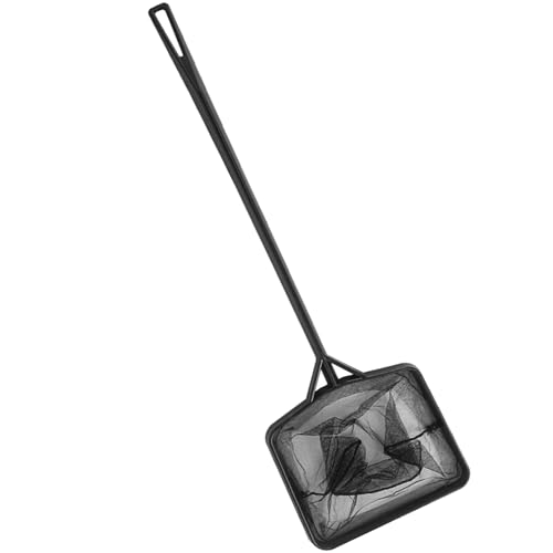 Portable Long Handle Fishing Landing Net Square Aquariums Fish Tanks Fishing Landing Float Item Cleanning Tool Long Handle Fine Mesh Skimming Fine Mesh Cleanning - size: Large