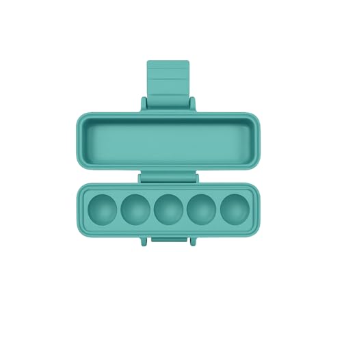 3D Printed Vial Storage Case - Waterproof 3ml Vial Storage Case with 5 Slots - Freezer Safe Hard Shell Essential Oil Case for Home, Fridge, Travel, 16mm Max Diameter, 35mm Max Height - color: Arctic Teal, size: 5 Slots