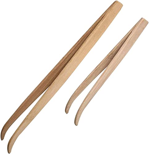 ASOCEA 2 Pack Extra Long Reptile Tweezers Feeder Tool Lizard Feeder Tongs with Anti-Slip Design for Bearded Dragons Lguanas Lizards Turtles Geckos Corals（11in and 6.5in