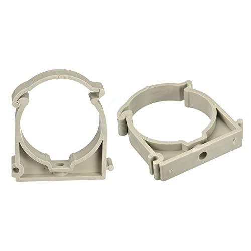 uxcell 50mm Dia Pipe Clamps Clips, PPR Water Hose Fittings Tube Holder with Lock for Water Supply Gray 8 Pcs - color: Gray, size: 50mm
