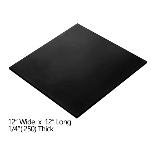 NABOWAN Solid Rubber Sheets,Strips,Rolls 1/4" (.250") Thick x 12" Wide x 12" Long Neoprene Rubber, Perfect for DIY Gasket Material, Sealing, Liner, Shield, Padding, Mat - size: 12" Wide x 12" Long, style: 1/4" (.250") Thick