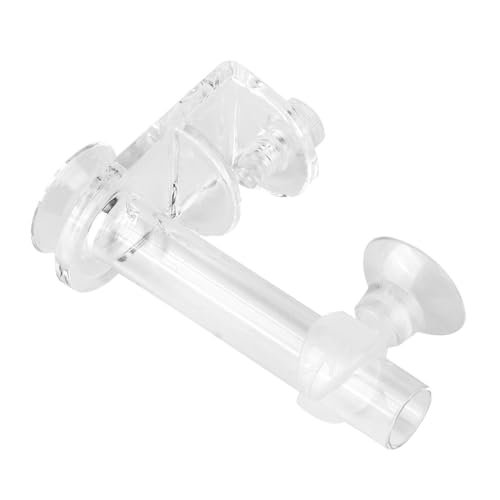 Aquarium Feeding Tube 88mm with Fixing Bracket Leak-Proof Design with Suction Cup Clamps Glass Fish Feeder for Aquariums