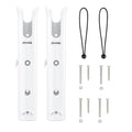 Aventik Tube Fishing Rod Holder Bracket Wall Mounted Boat Side Mount Tool Holder Tube Links with Screws 1/2/3/4/6 Pole Tube Fishing Rod Holders - color: 2-Pole White