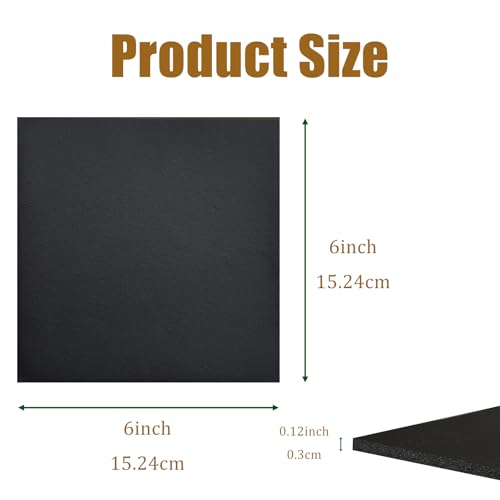 4 Pieces Adhesive Foam Padding 1/8 in Thick X 6 in X 6 in, Anti Vibration Pads, Closed Cell Foam Pads for Anti-Slip, Shock Absorption - size: 6in X 6in X 1/8in, style: With adhesive,Foam