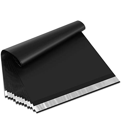UCGOU 14x17 Black Poly Mailers Shipping Bags 100 Pcs Large Poly Mailers Mailing Bags for Shipping Clothes Self Sealing Package - color: Black, size: 14x17