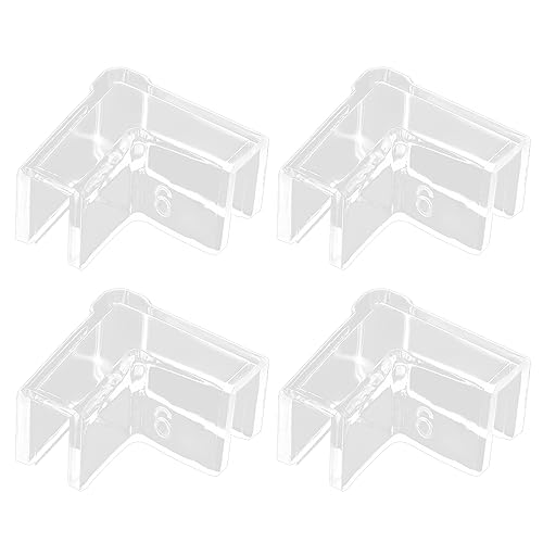 4PCS Fish Tank Edges Protector Clear Tools Clear Aquarium Glass Cover Protector Easy Install Aquarium Glass Corner Edges Protectors - color: 6mm