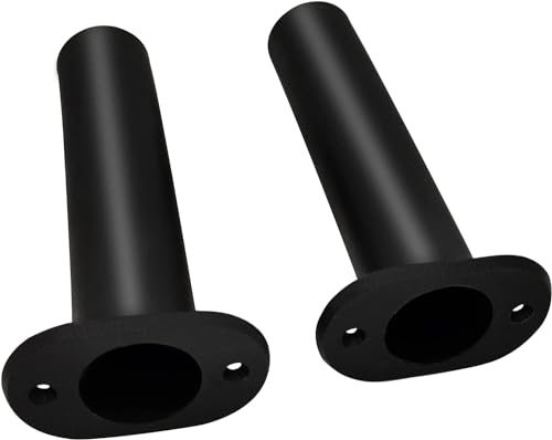 Fishing Rod Holder Plastic with UV 90 Degree Flush Mount 2PCS for Yacht and Boats - style: Black
