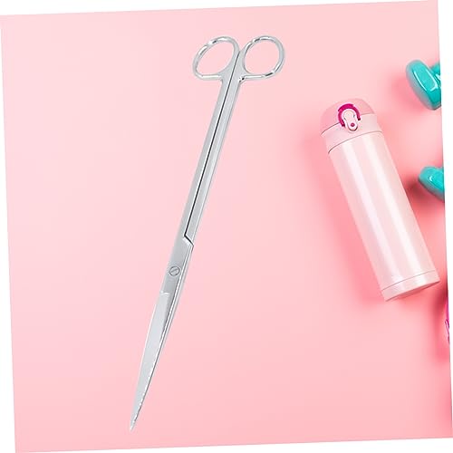 Long Handle Straight Scissors Stainless Steel Aquatic Weed Shears Heavy Duty Garden Scissors for Aquarium Plant Maintenance