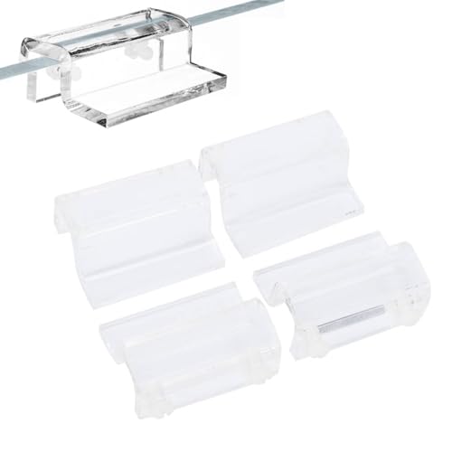 4Pcs Aquarium Lid Clips for 6-12mm Glass, Rimless Aquarium Acrylic Fish Tank Cover Clip Glass Cover Holder Aquarium Fish Tank Cover Support Clamp Accessory