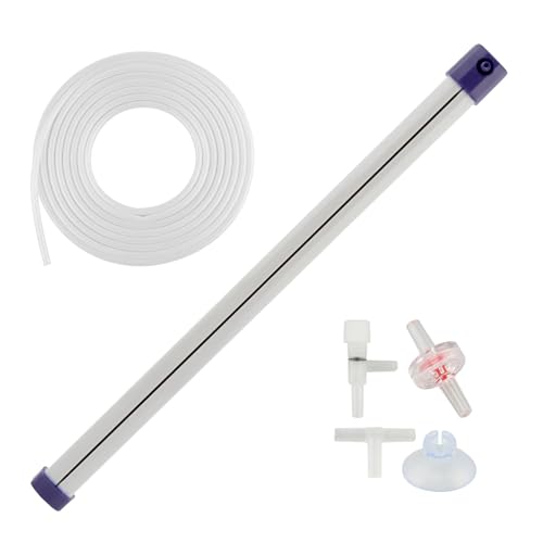 13.8 Inch Aquarium Bubble Strip, Bubble Curtain Wall Aquarium Air Stone Kit, Quiet Oxygen Diffuser, Fish Tank Bubbler Decorations for Freshwater Saltwater - size: 13.8 Inch