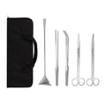 Aquascaping Tools 5 in 1 Kit Aquarium Scissors Plant Tools Curved & Straight Scissor Tweezers Spatula Stainless Steel Anti Rust Aquascape Tools for Fish Tank
