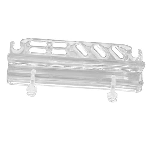 SUPVOX Fish Tank Tool Holder Wall-Mounted Storage Rack for Aquarium Cleaning Accessories Featuring Multiple Storage for Tweezers and Scissors Easy Installation Self-Fitted Screws