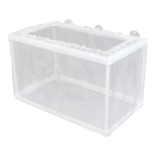 Aquarium Breeding Box - Mesh Box Fish Breeding Tanks, Aquarium Breeder Box, Fish Fry Hatchery, Juvenile Separation Net with Suction Cups, Nursery for Guppy Shrimp - color: large