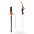 FUELIO Battery Operated Gas Pump with Nozzle - Battery Powered Gasoline Transfer Pump With 3 FT Long Hose 2.2 GPM Transfer Pump For Water Kerosene Gas Can Hand Fuel Pump