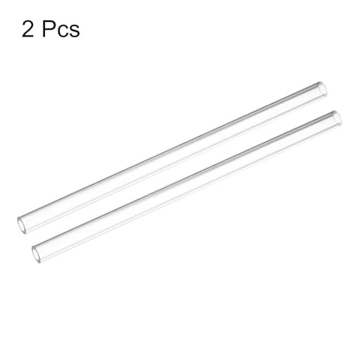 uxcell 2pcs Clear Rigid Tubing Pipe 10mm ID x 16mm(5/8") OD 1Ft(305mm) Round Plastic Polycarbonate Tube