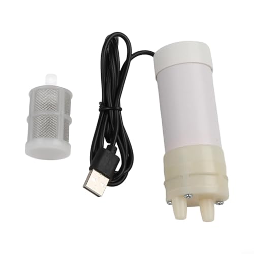 5V Self-Priming Water Pump USB Powered Electric Vacuum Pump for Aquarium Balcony Garden Hydroponics Portable for mini Water Transfer Tool with 6mm Tube for ideal for Outdoor Travel and Home(3Meter) - size: 3Meter