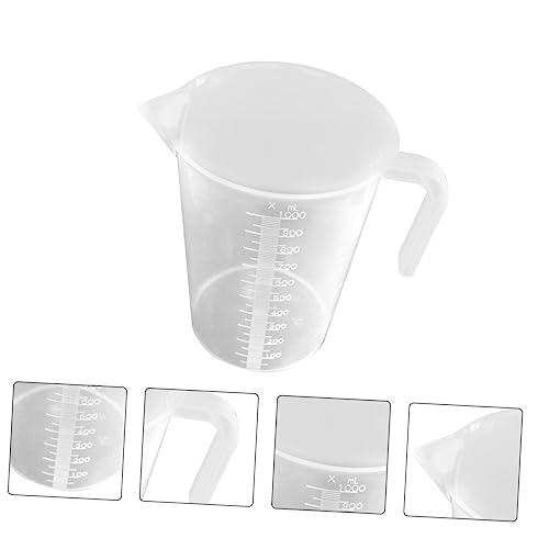 Mikinona Small Measuring Cup for Fish Food White Accurate Measurement Fish Tank Feeder Easy to Read
