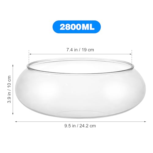 Happyyami Transparent Aquarium Tank 1 Gallon Acrylic Betta Fish Bowl Desktop Fish Tank for Home Office Decor and Hydroponic Plant Display