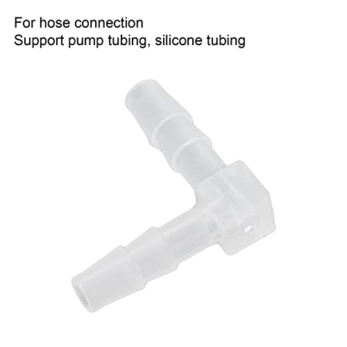 10Pcs Elbow Hose Barb Plastic Fitting 90 Degree Equal Barbed Joint L Shape - Wide Range of Use (4mm) - size: 4mm
