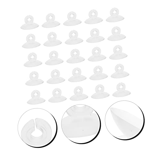 HANABASS 25pcs Clamp Cups for Fish Tank Airline Holder for Aquariums Strong Easy to Install for Clean