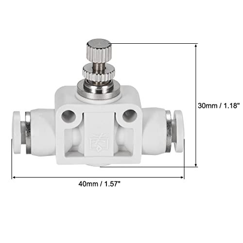 uxcell Air Flow Control Valve, In-line Speed Controller Union Straight, Pneumatic Connector Valve, 4mm Tube Outer Diameter 5Pcs
