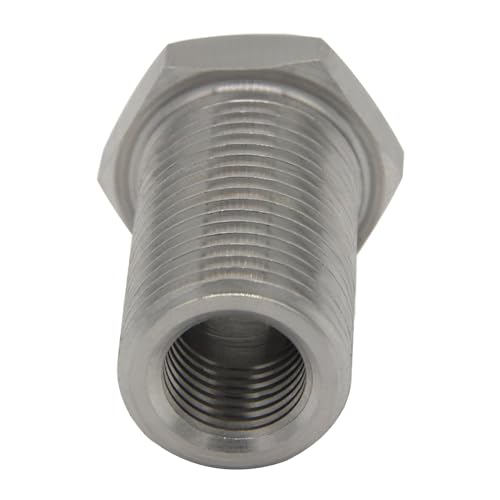 Stainless Steel Bulkhead Fitting 1/4" NPT Female Bulked Coupler Thru-bulk Tank Fitting Connector 1-1/2" Length (pack of 2) - size: 1/4" NPT Female to 1-1/2" Length