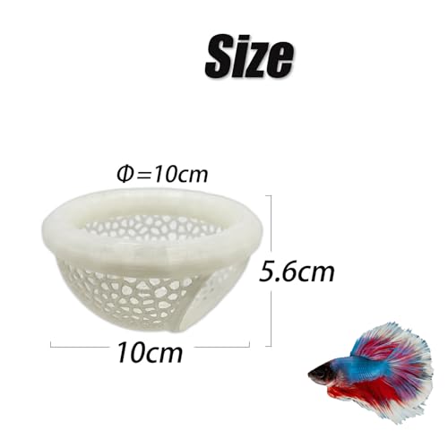 Aquarium Floating Betta Fish Skins, Betta or Shrimp Feeder, Cave and Hammock, Small Fish Feeding Rings, Aquarium Hiding Feeding Decorative Accessories (Translucent Color) - color: Translucent color