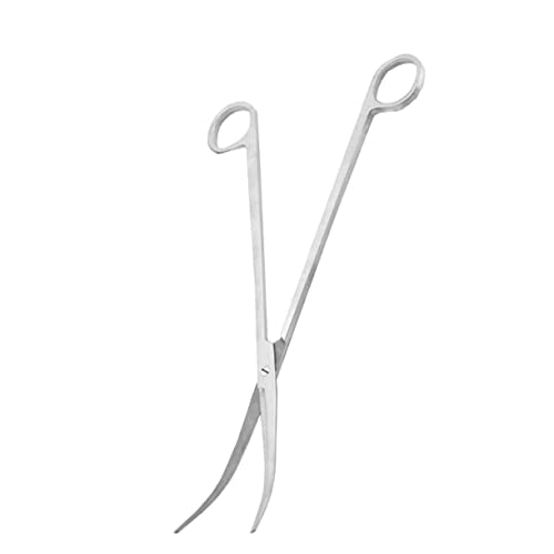 PartyKindom 2pcs Stainless Steel Curved Tip Scissors Aquatic Plant Trimmer Aquarium Scissors for Plant Cutting Aquascaping Tools for Fish Tank