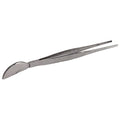 TOPINCN Bonsai Tweezers, Stainless Steel Long Plant Tweezers with Moon Spatula Head, Home Garden Potted Loosening Soil Plan Grass (Straight)