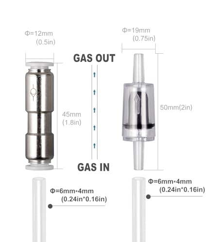 Aquarium Check Valves 1 Way Non-Return Valves Suction Cups Spare Parts Kit - color: Combo pack