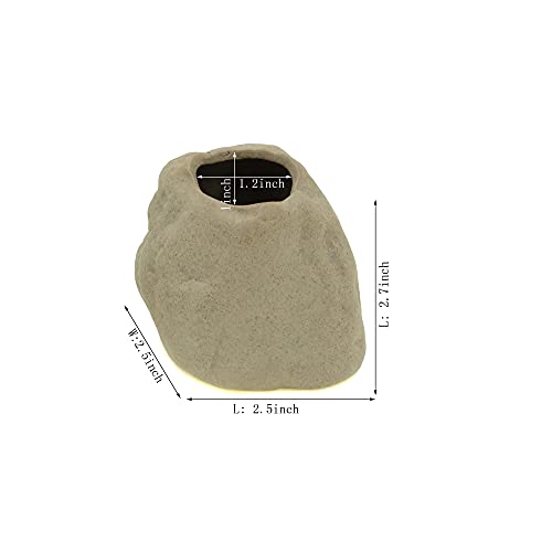 Aquatic Plant Pot,Ceramic Aquatic Decor Plant Cup Holder for Fish Tank Aquarium Aquascape Decoration (M 2pcs)